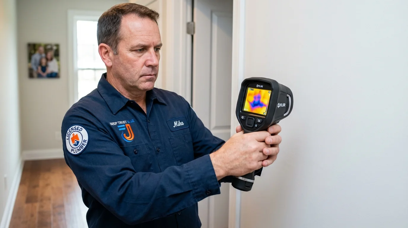 Thermal imaging leak detection by Johns Plumbing LLC in Cazenovia